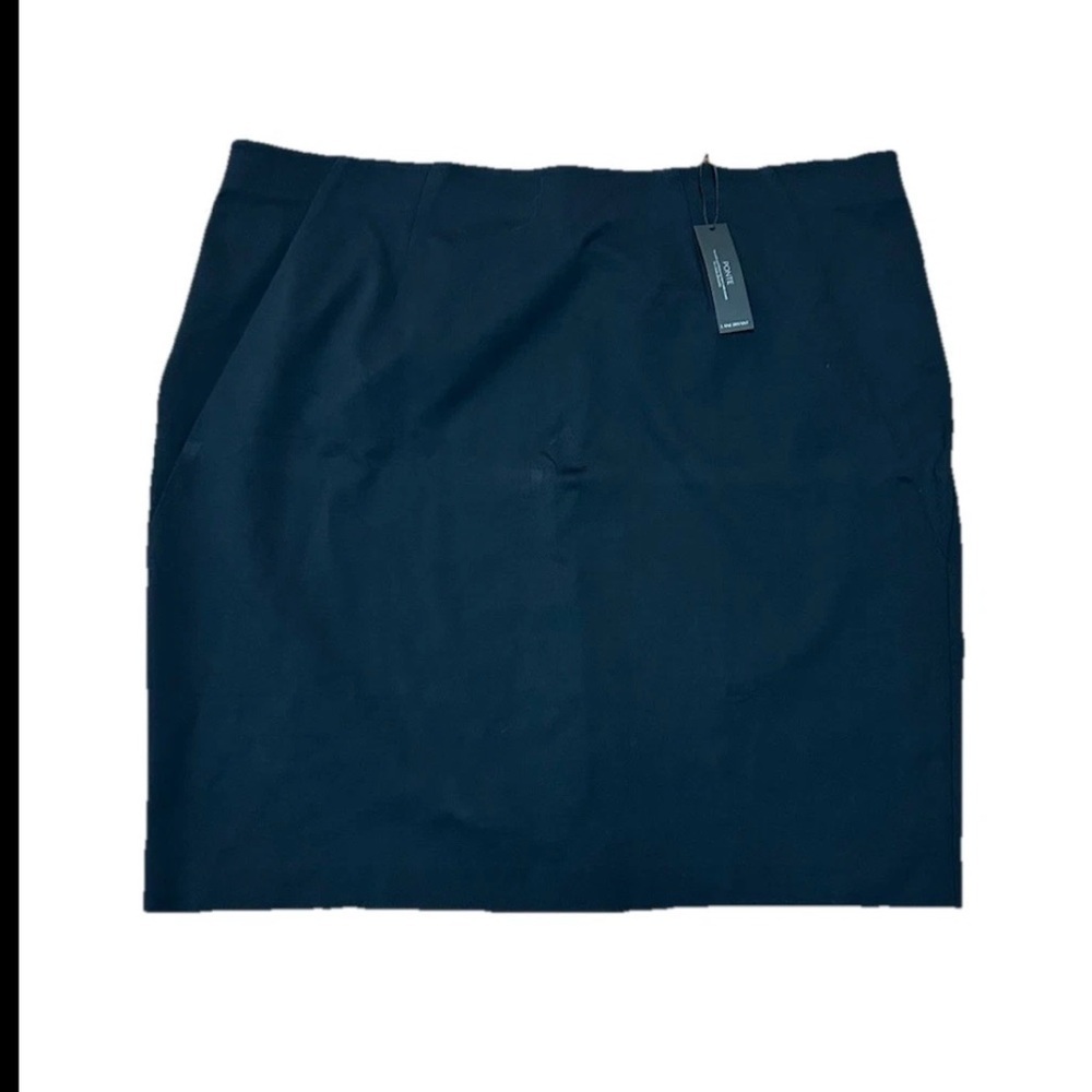 Lane Bryant Ponte Skirt Black Size 28 Stretch Career Workwear NWT